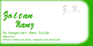 zoltan manz business card